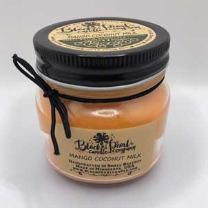 Mango & Coconut Milk – 8 oz Candle with Wood Wick – Tropical Summer Scent