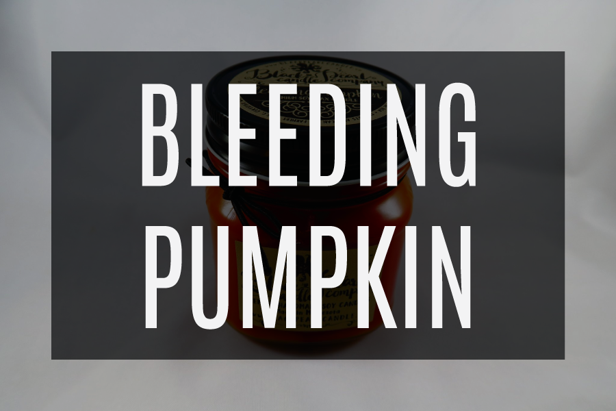 Bleeding Pumpkin – 8 oz Candle with Wood Wick – Cinnamon & Spiced Pumpkin Scent
